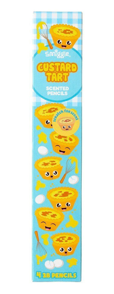 SMIGGLE Scented HB Pencil Pack x 4 - Custard Tart - TOYBOX Toy Shop
