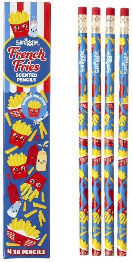 SMIGGLE Scented Pencil Pack x 4 - French Fries - TOYBOX Toy Shop