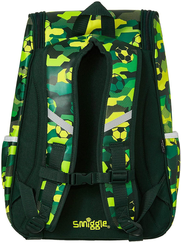 SMIGGLE Seek Reflective Access School Backpack 45cm - Green - TOYBOX Toy Shop