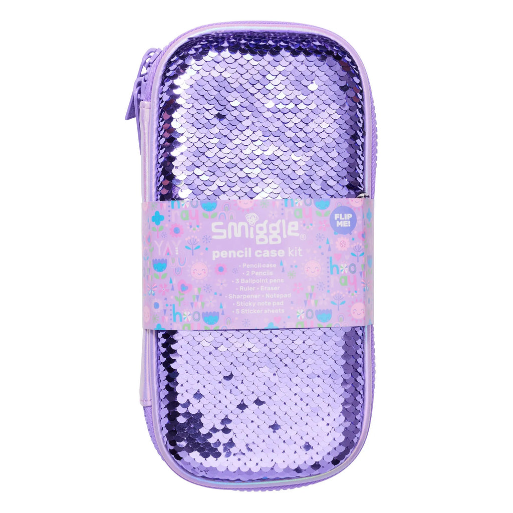 Smiggle Sequins Magic Small Hardtop Stationery Gift Pack - Lilac