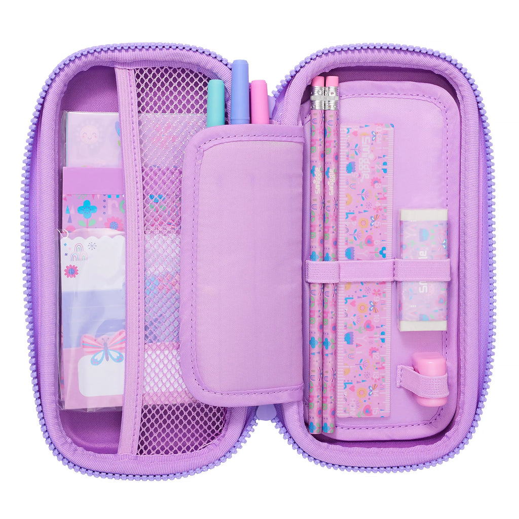 Smiggle Sequins Magic Small Hardtop Stationery Gift Pack - Lilac