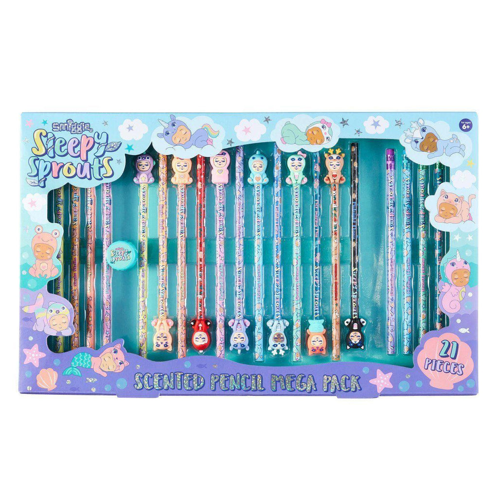 SMIGGLE Sleepy Sprouts Scented Pencil Mega Pack 21 Pieces - TOYBOX Toy Shop