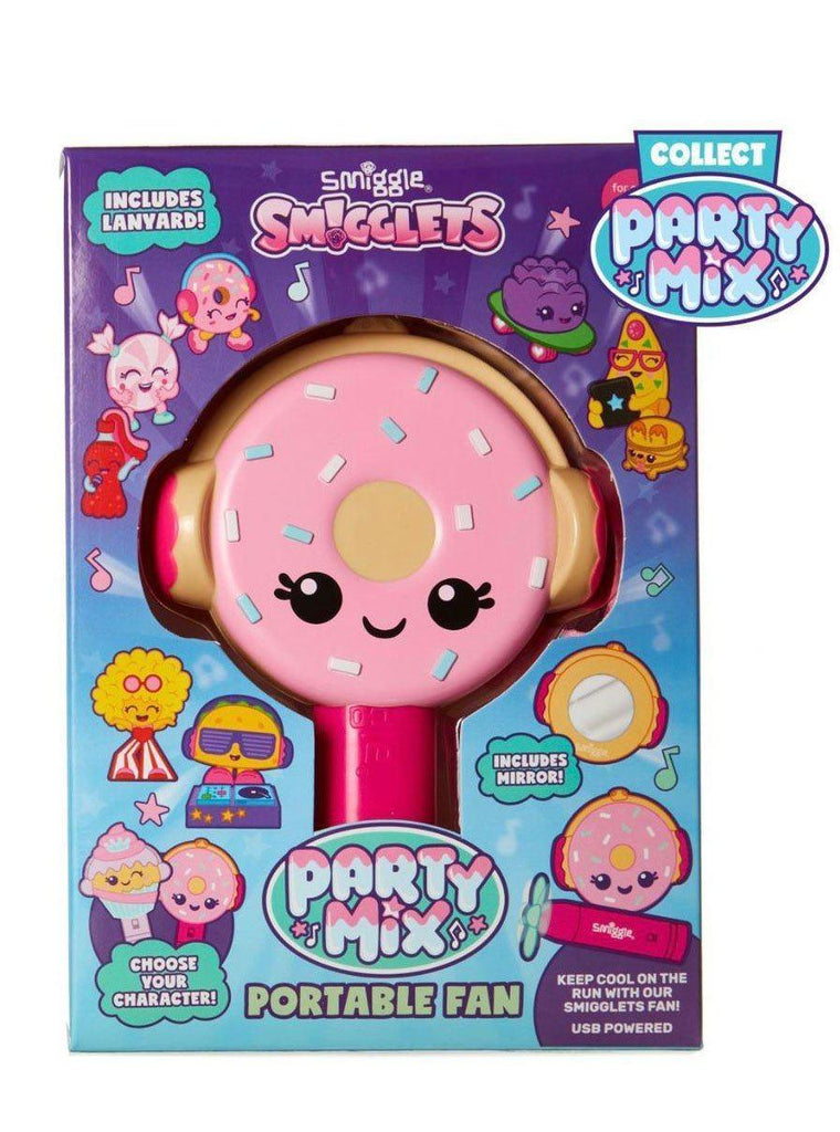 SMIGGLE SMIGGLETS Portable Fan - Party Mix DJ Doughnut - TOYBOX Toy Shop