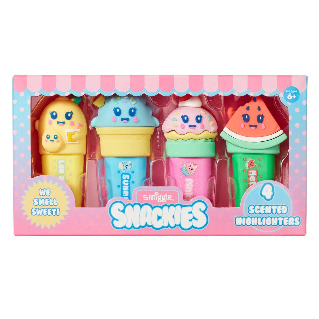 SMIGGLE Snackies Highlighter Pack X4 - TOYBOX Toy Shop
