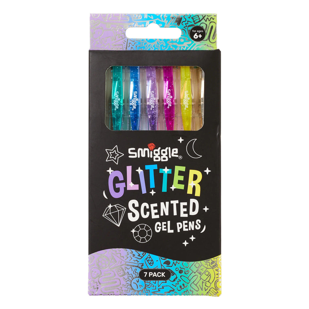 SMIGGLE Sparkle Scented Gel Pen Pack X7 - Colour Mix - TOYBOX Toy Shop