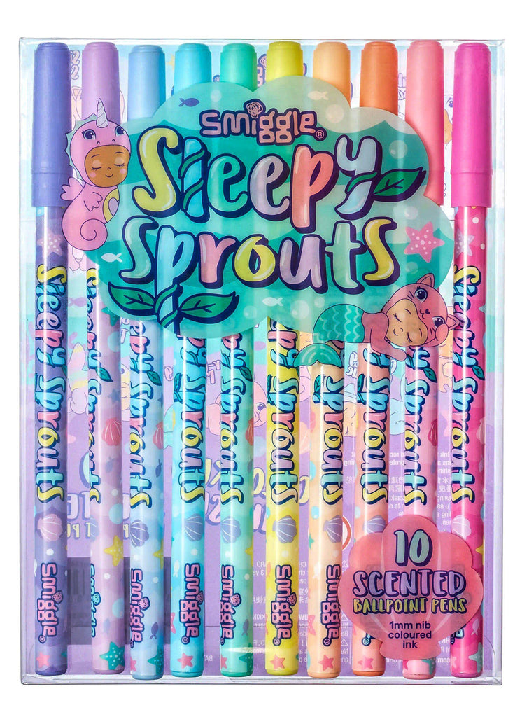 SMIGGLE Splash Sleepy Sprouts Scented Pen Pack x 10 - TOYBOX Toy Shop