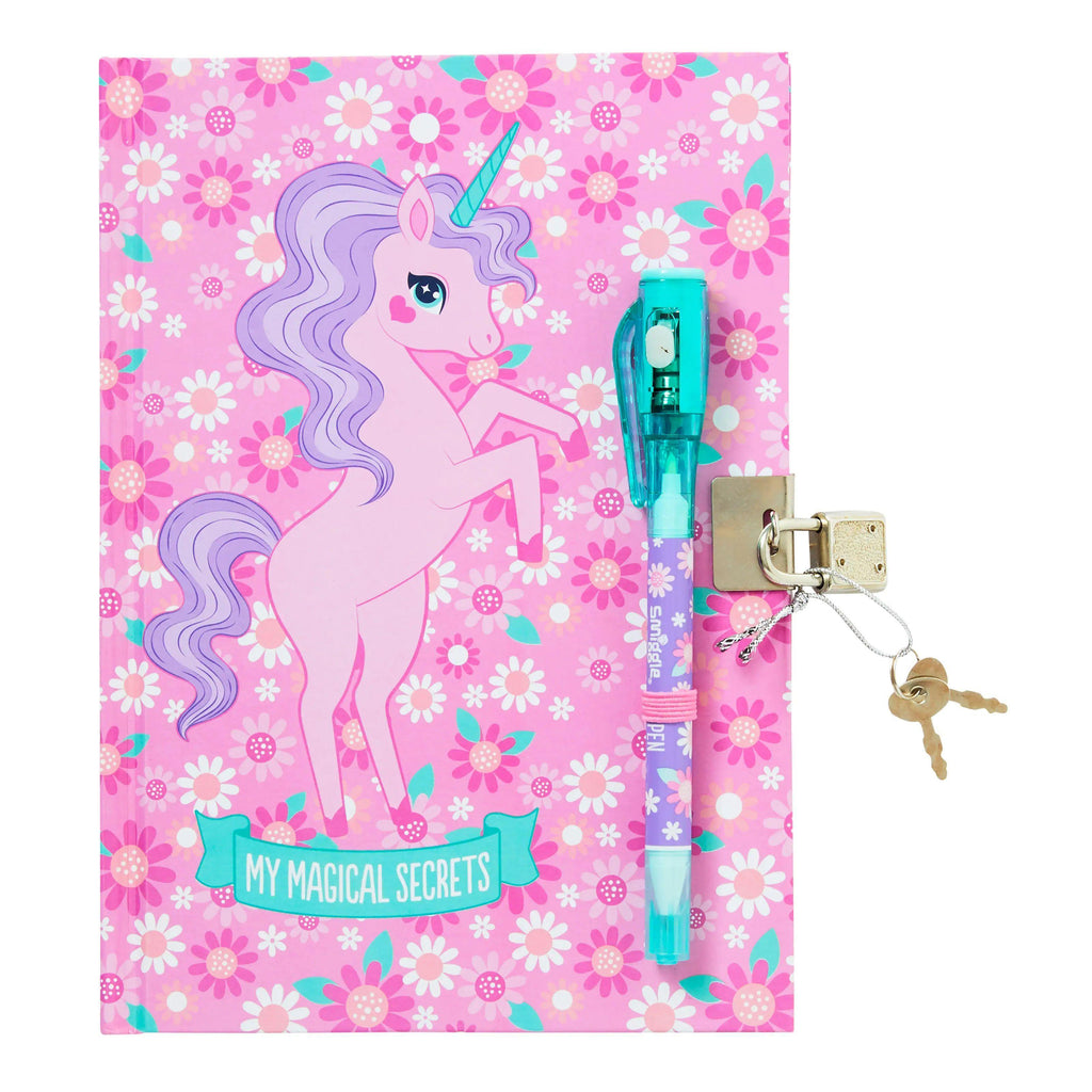 SMIGGLE Spy A5 Unicorn Lockable Notebook - TOYBOX Toy Shop