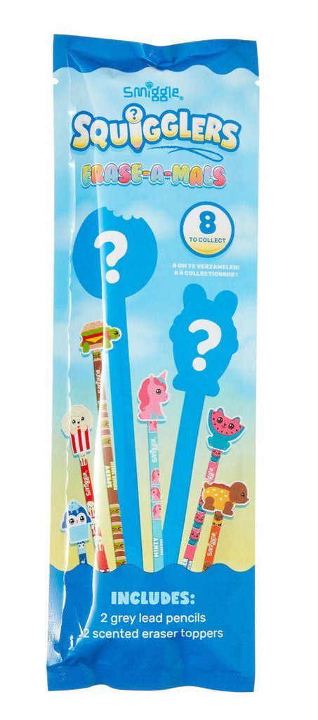 SMIGGLE Squigglers Eraser Pencil - Blue - TOYBOX Toy Shop