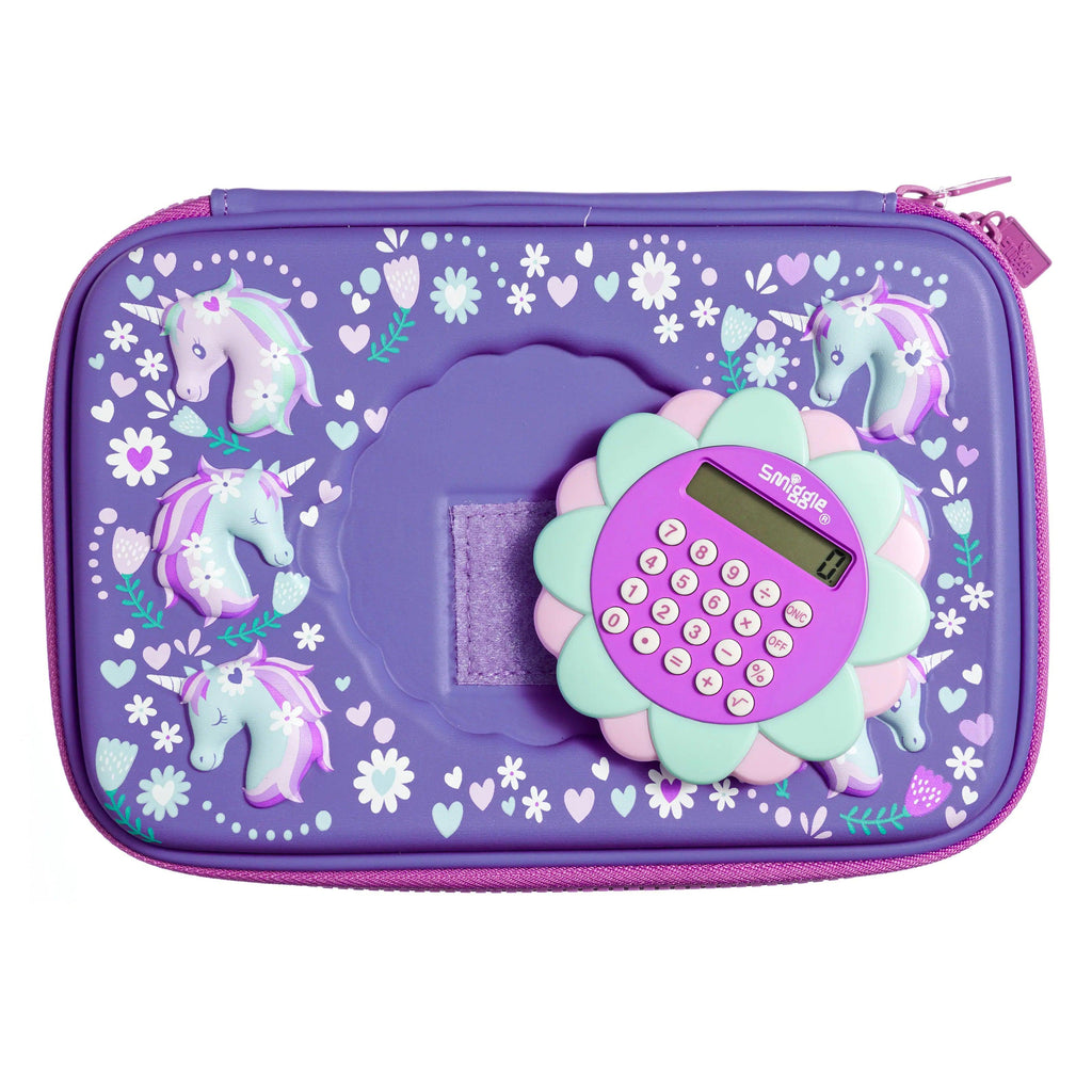 SMIGGLE Unicorn Calculator Play Hardtop Pencil Case - Lilac - TOYBOX Toy Shop