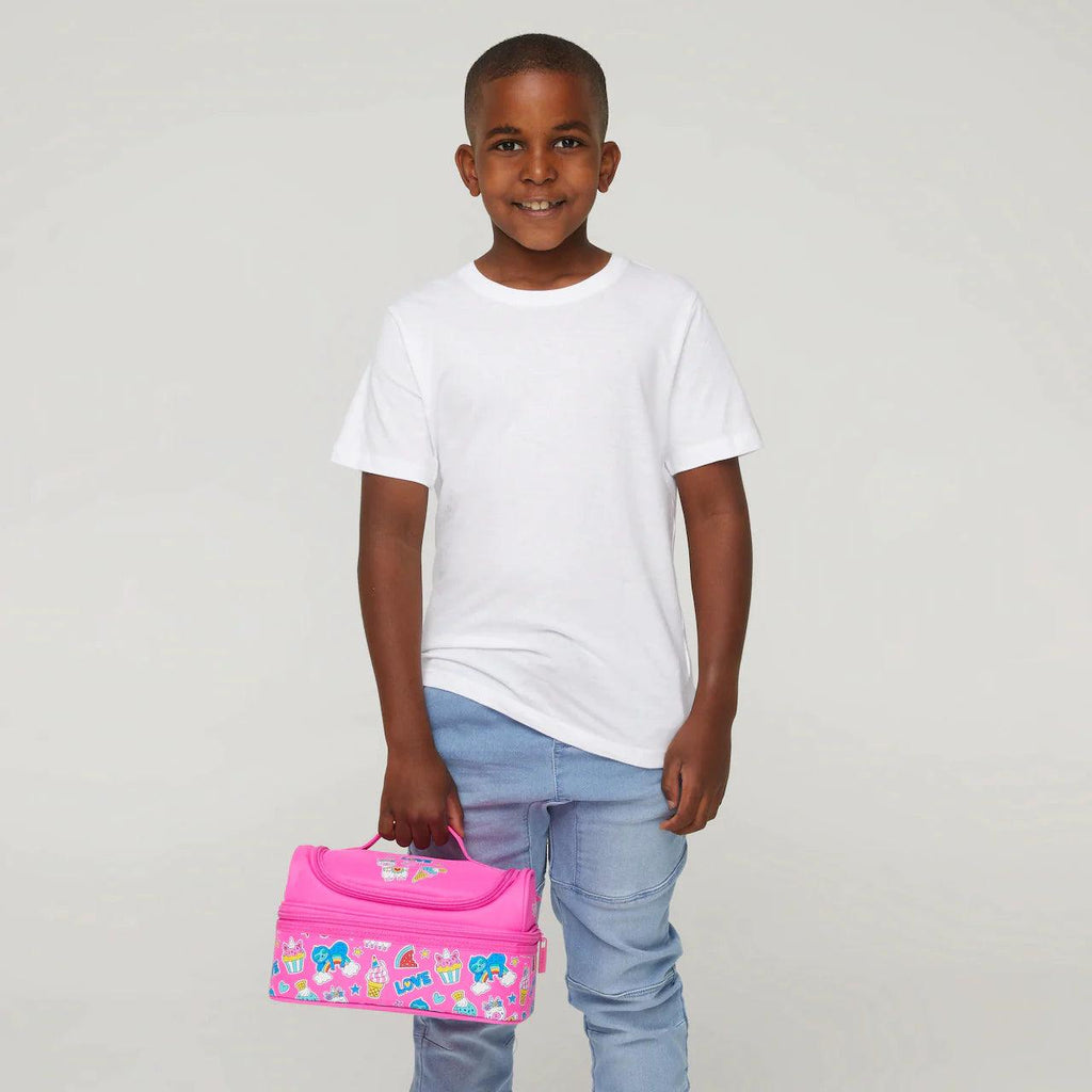 SMIGGLE Vibin' Double Decker Lunchbox - Pink - TOYBOX Toy Shop