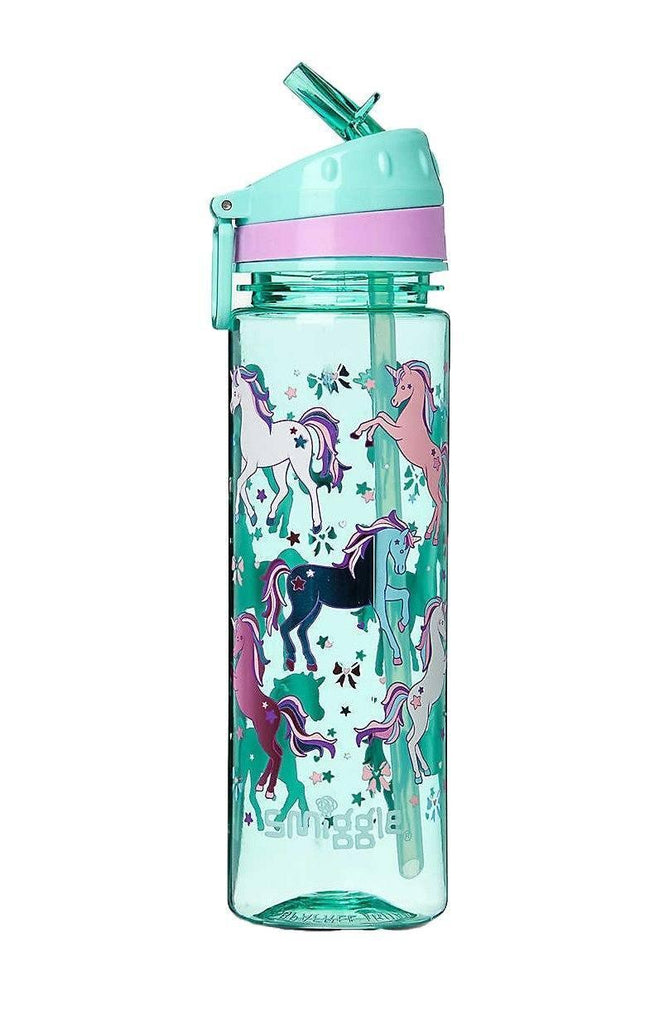 SMIGGLE Water Bottle - Drink Up 'Hits' with Flip Top Spout - TOYBOX Toy Shop