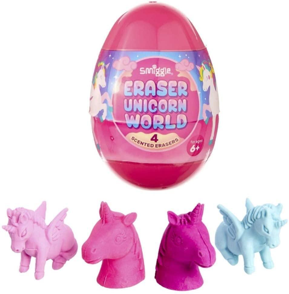 SMIGGLE World Eraser Egg - Pink Unicorn - TOYBOX Toy Shop