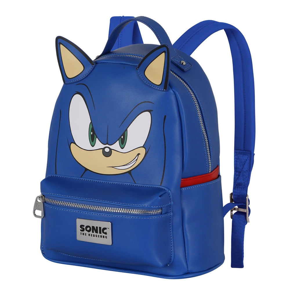 SONIC Blue Heady Backpack - Sonic Face - TOYBOX Toy Shop