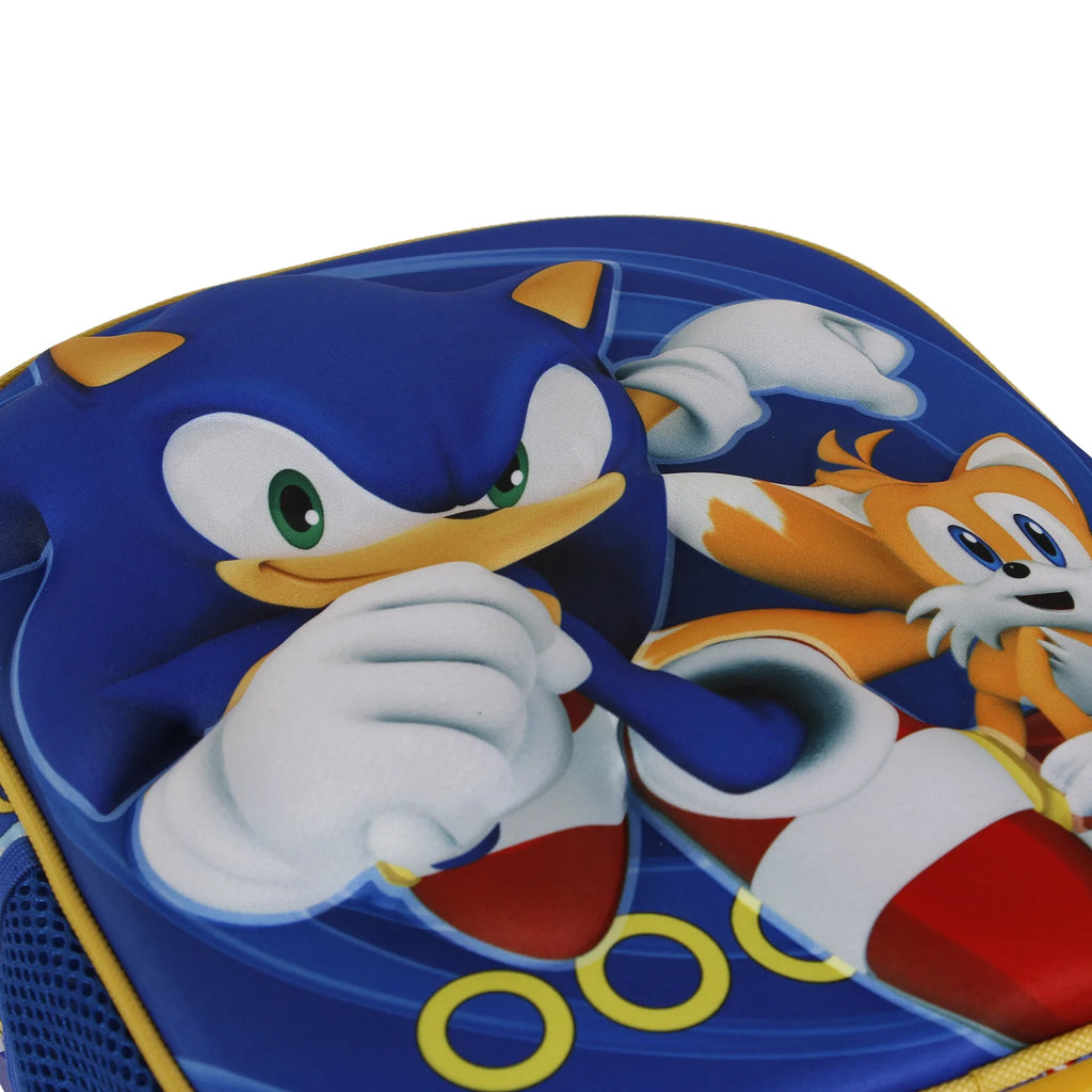 SONIC Multicolour Small 3D Backpack With Wheels - Sonic Tails - TOYBOX Toy Shop