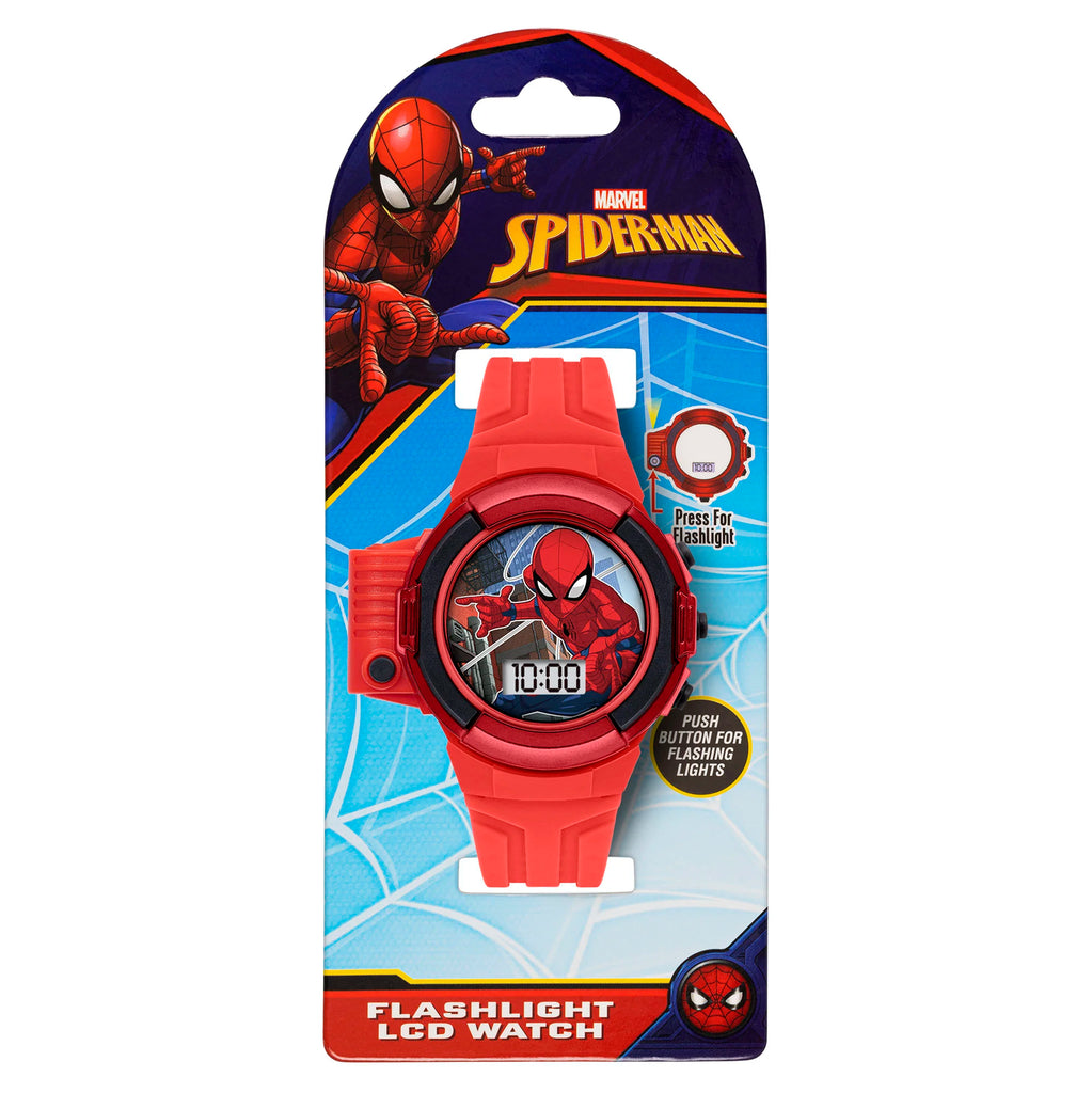 Spiderman Boy's Digital Quartz Watch with Silicone Strap - TOYBOX Toy Shop