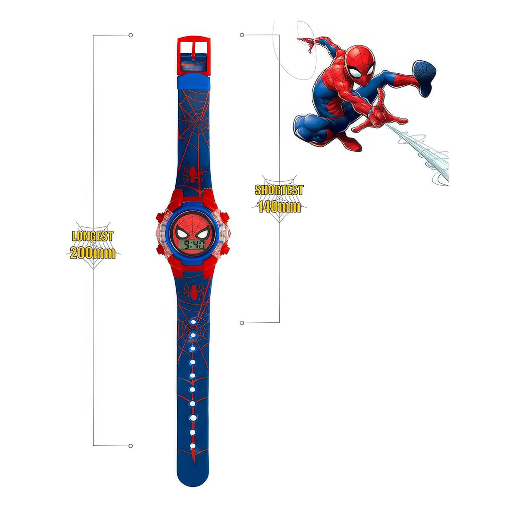 Spiderman Boy's Digital Quartz Watch with PU Strap - TOYBOX Toy Shop