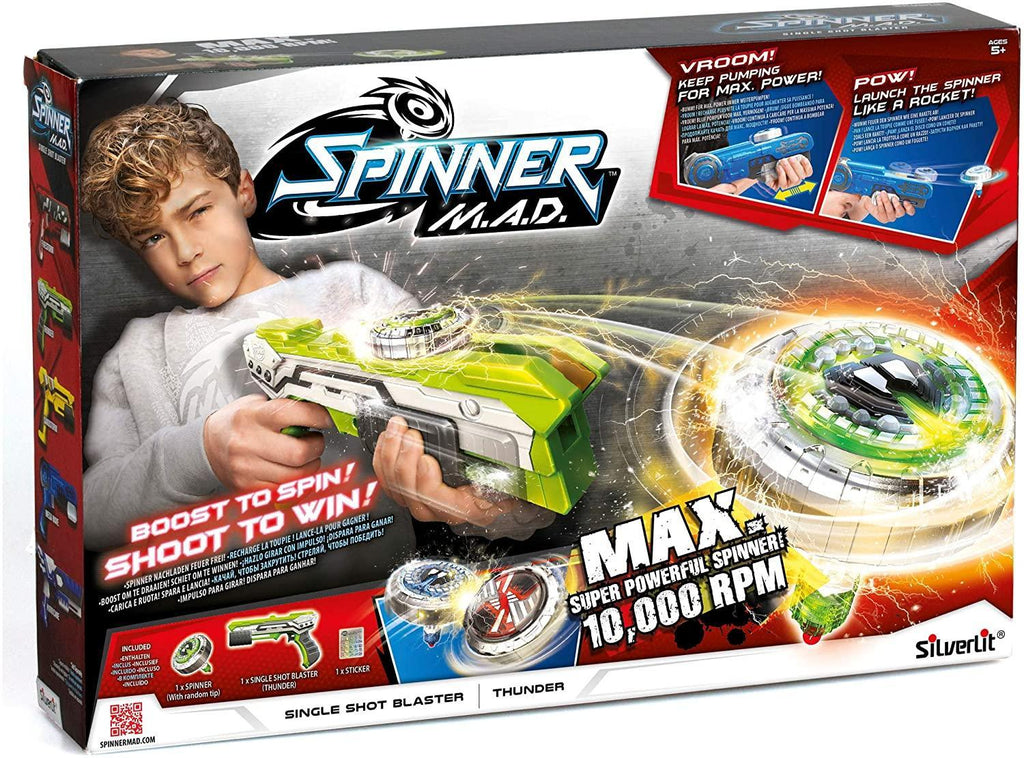 Spinner M.A.D. Single Shot Blaster - Green - TOYBOX Toy Shop