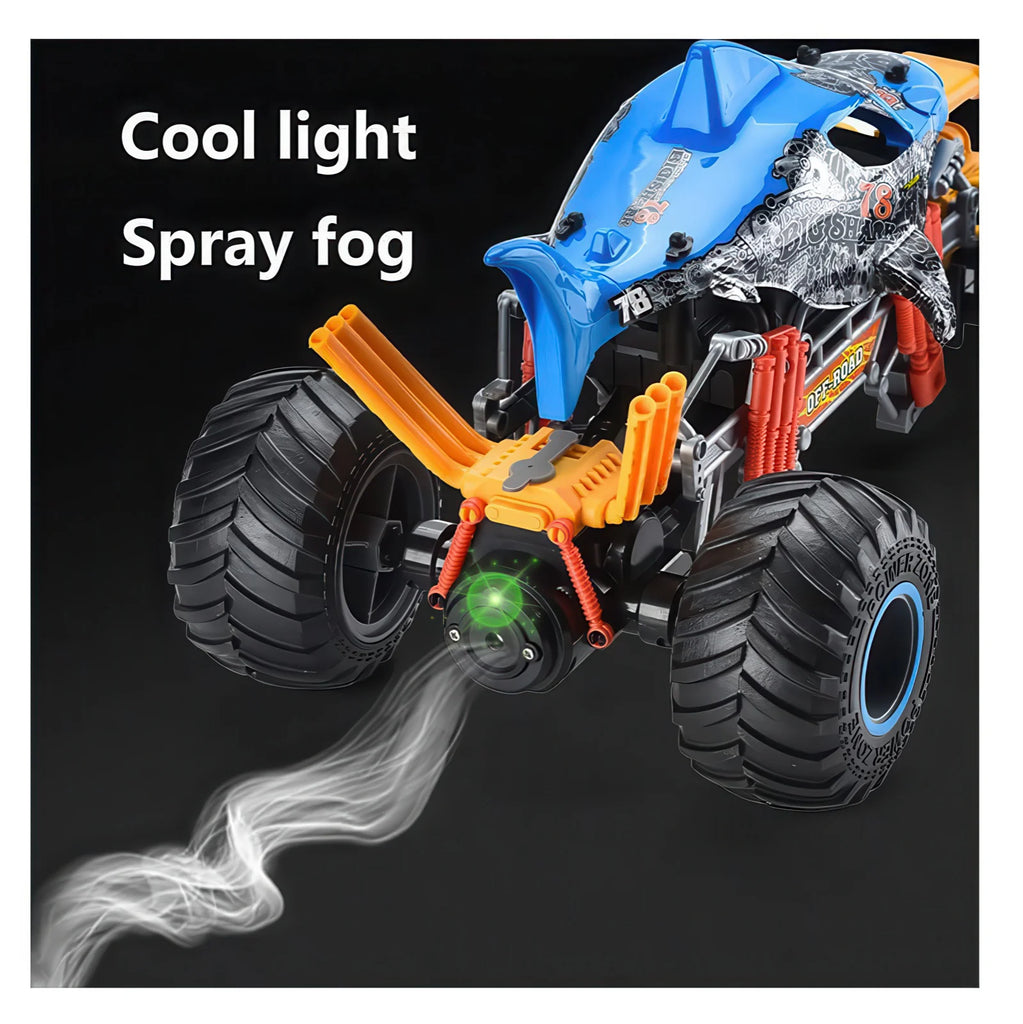 Spraying 'Smoking Shark' Off-Road Remote Controlled RC Muscle Monster Truck - TOYBOX Toy Shop