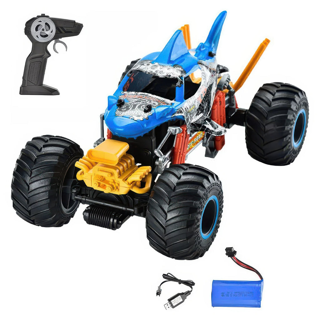 Spraying 'Smoking Shark' Off-Road Remote Controlled RC Muscle Monster Truck - TOYBOX Toy Shop