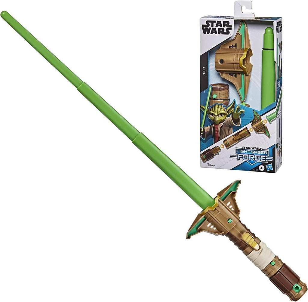 Star Wars Lightsaber Forge Yoda Extendable Green Lightsaber - TOYBOX Toy Shop