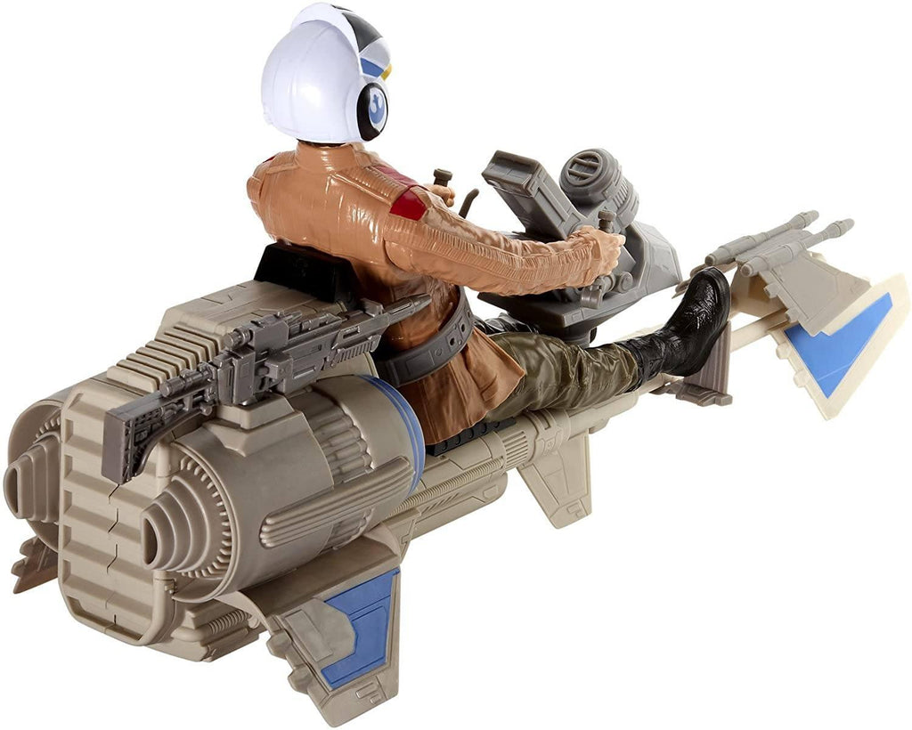 Star Wars The Force Awakens Speeder Bike and Poe Dameron 12-Inch Figure - TOYBOX