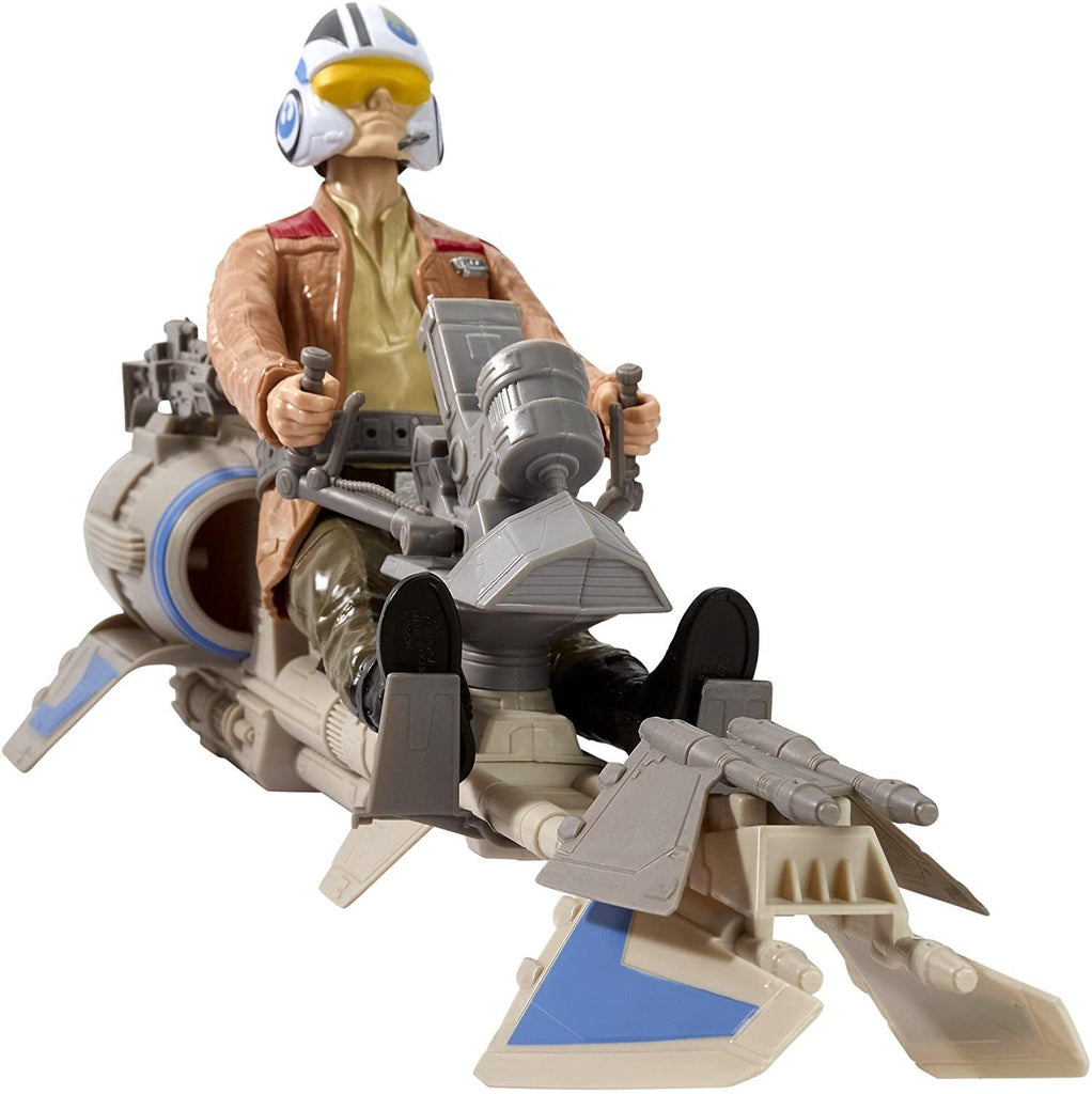 Star Wars The Force Awakens Speeder Bike and Poe Dameron 12-Inch Figure - TOYBOX