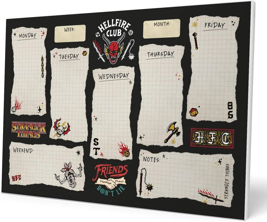 Stranger Things A4 Weekly Planner - TOYBOX Toy Shop