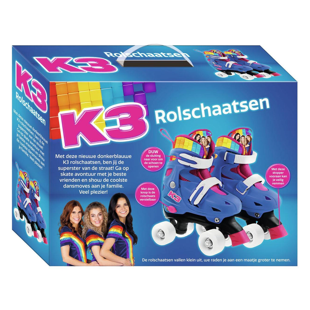 Studio 100 K3 Roller Skates Rainbow - Size 34-37 - TOYBOX Toy Shop