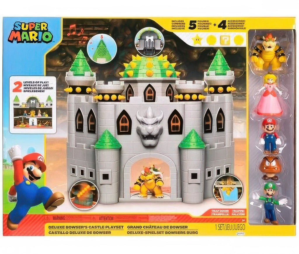 Super Mario Bros Deluxe Bowser's Castle Playset - TOYBOX Toy Shop