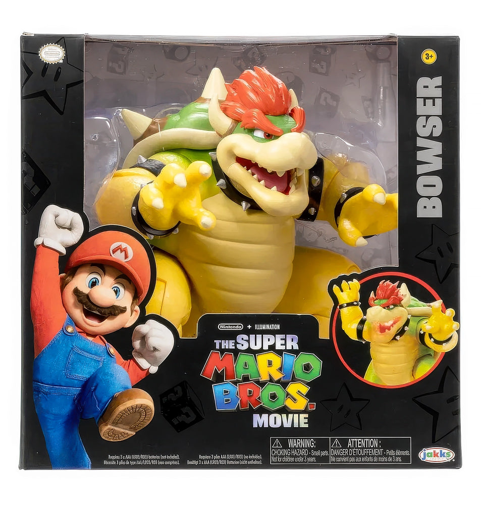 Super Mario Bros Movie Bowser Fire Breathing Action Figure 17.5cm