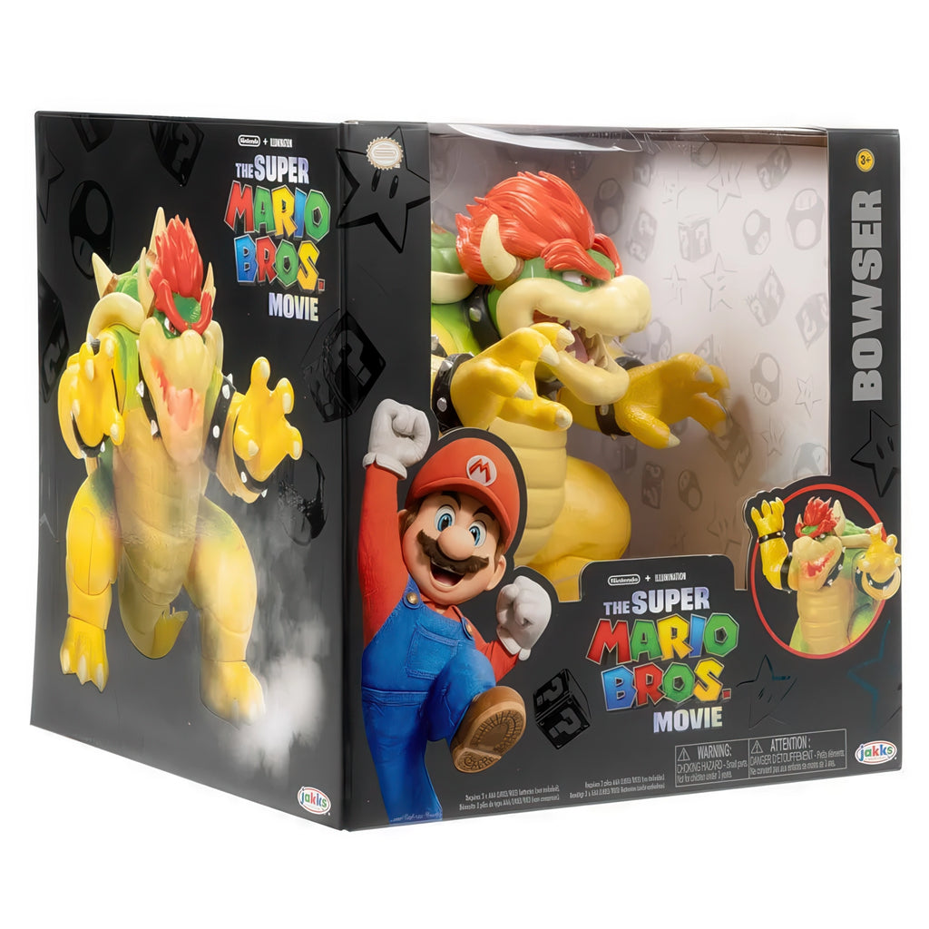 Super Mario Bros Movie Bowser Fire Breathing Action Figure 17.5cm