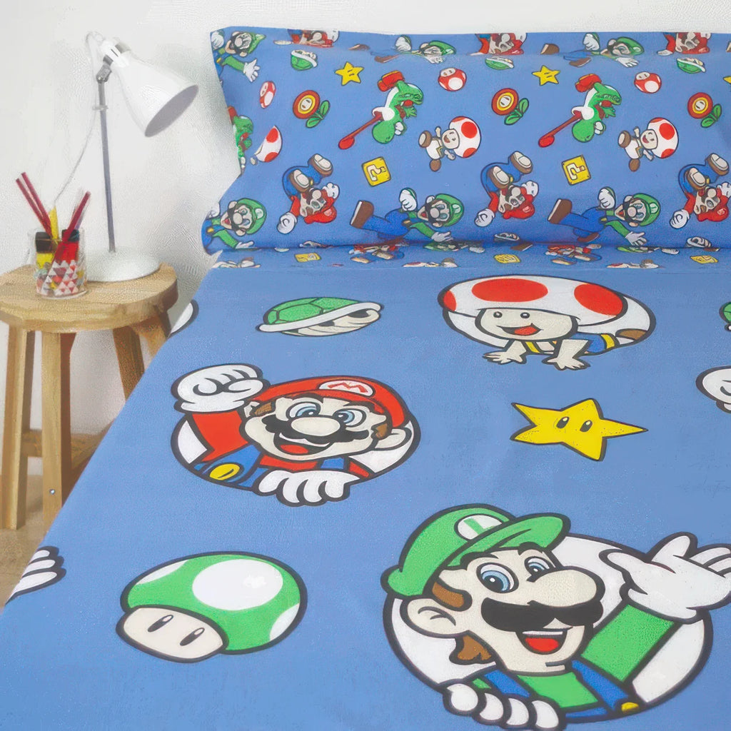 Super Mario Bros Sheets Set Bed 90cm - TOYBOX Toy Shop