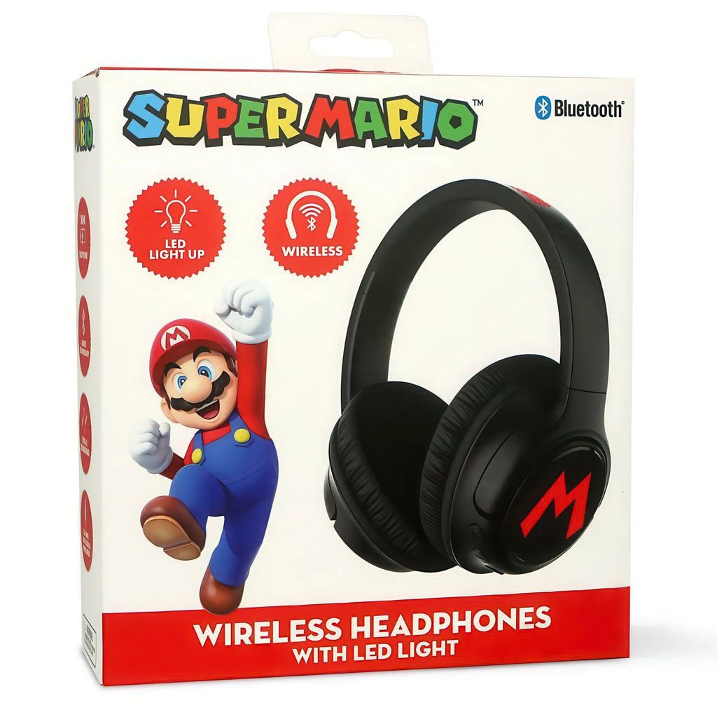 SUPER MARIO Bros Wireless LED Headphones - TOYBOX Toy Shop