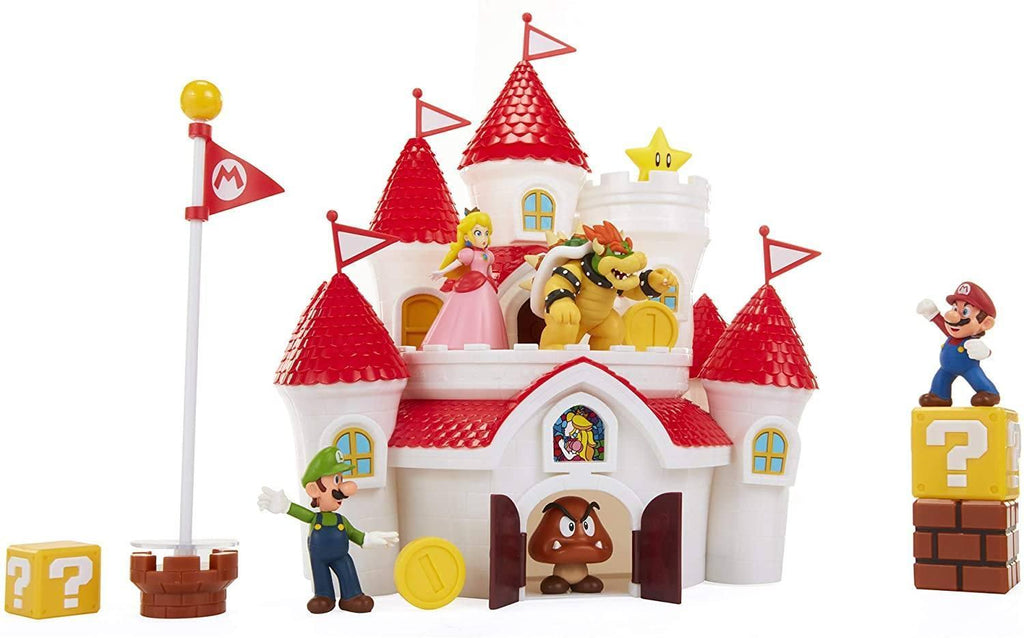 Super Mario JPA70843 Deluxe Mushroom Kingdom Castle Playset - TOYBOX