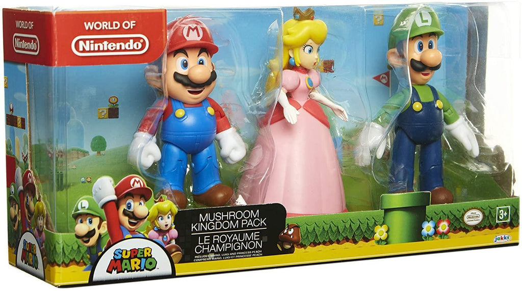 Super Mario Mushroom Kingdom Figures 3-Pack - TOYBOX Toy Shop