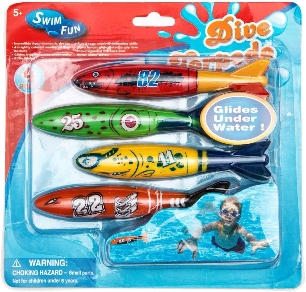 Swim Dart Dive Torpedo - Pack of 4 - TOYBOX Toy Shop