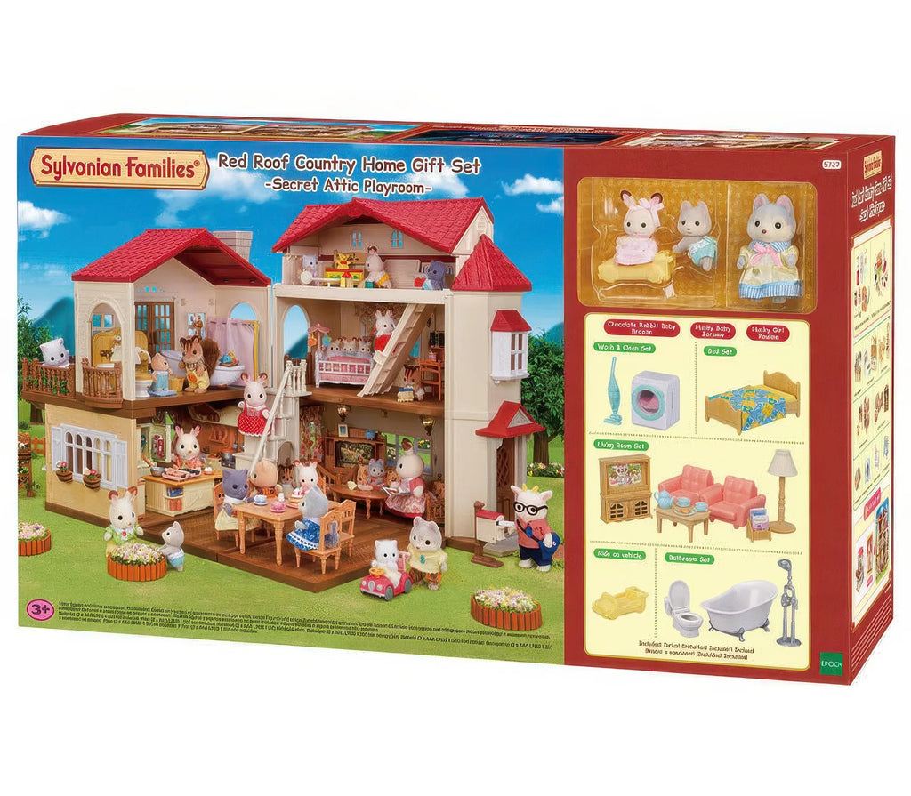 Sylvanian Families Red Roof Country Home Gift Set - Secret Attic Playroom