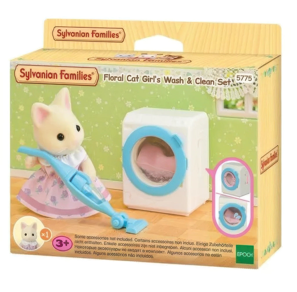 Sylvanian Families Cat Girl's Wash & Clean Set - TOYBOX Toy Shop