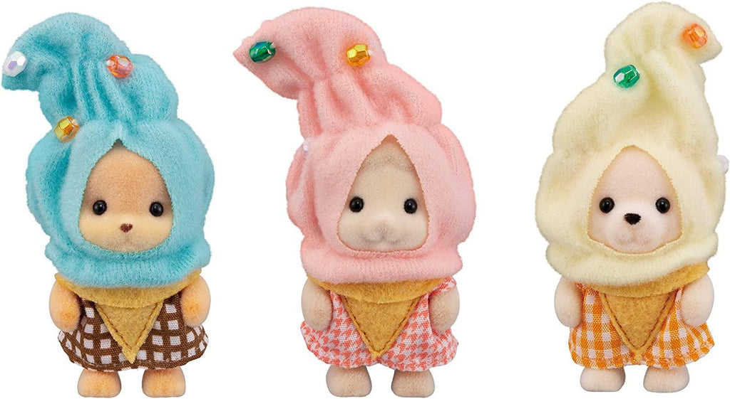 Sylvanian Families Baby Trio in Ice Cream Costumes - TOYBOX Toy Shop
