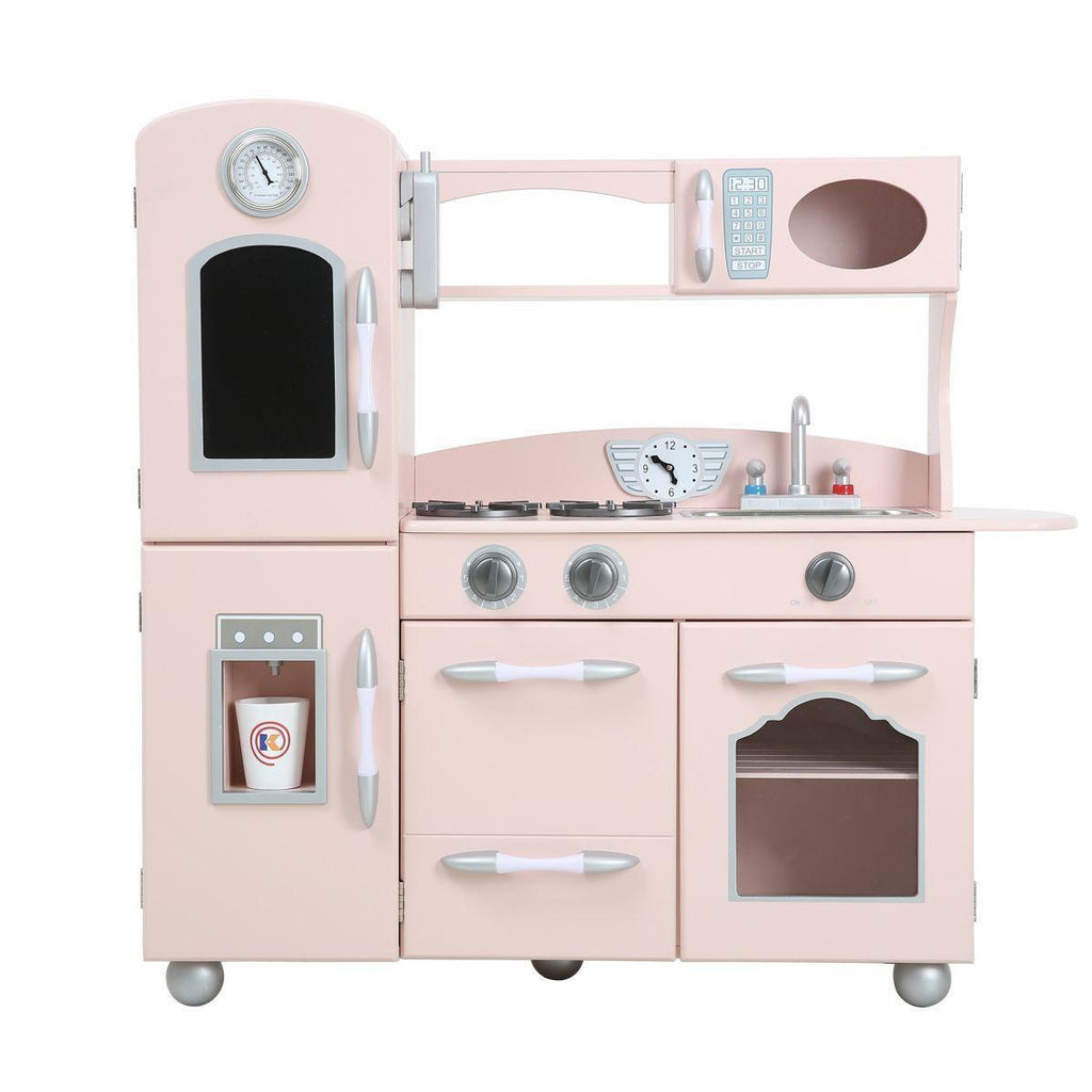 Teamson USA TD-11414P Little Chef Westchester Retro Play Kitchen - Pink - TOYBOX Toy Shop Cyprus