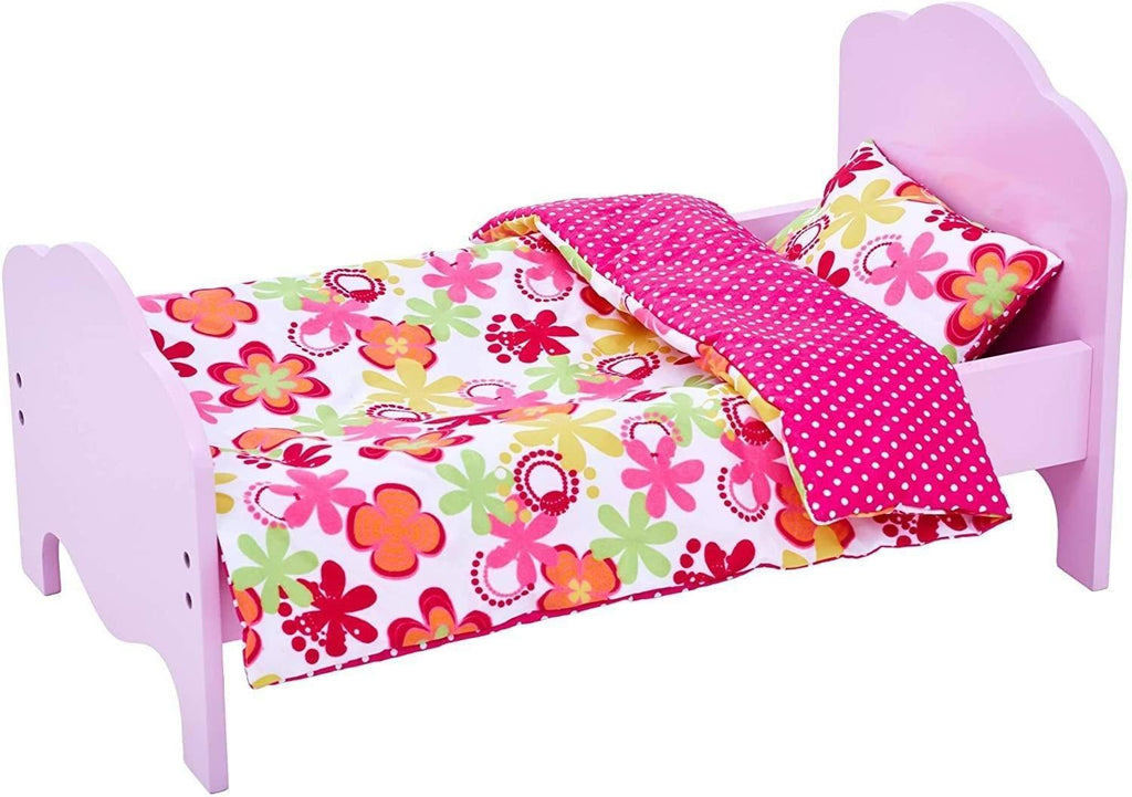 Teamson USA TD-11929-1F Single Bed with Bedding - TOYBOX Toy Shop