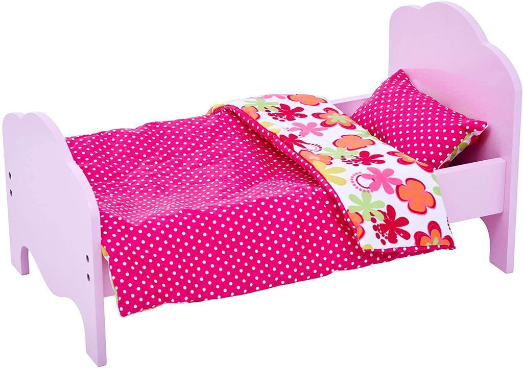 Teamson USA TD-11929-1F Single Bed with Bedding - TOYBOX Toy Shop