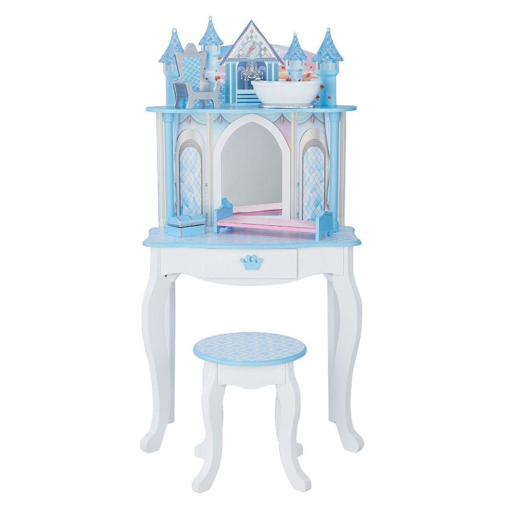 Teamson Kids Dreamland Castle Toy Vanity Set - White / Ice Blue - TOYBOX Toy Shop