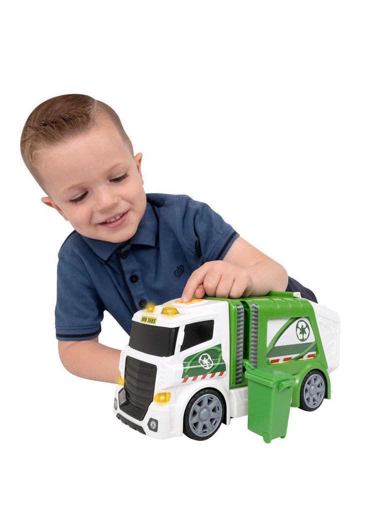 Teamsterz Large Light and Sound Mighty Moverz Garbage Truck - White/Green - TOYBOX Toy Shop