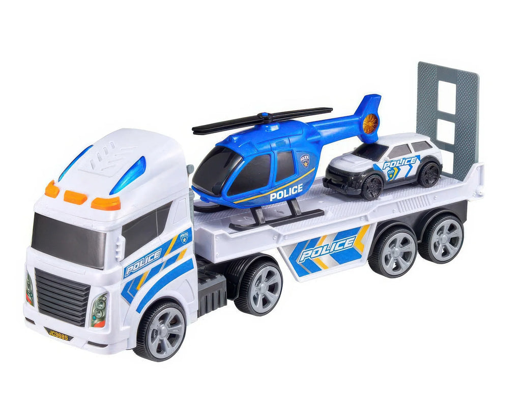Teamsterz Light and Sound Police Helicopter Transporter - TOYBOX Toy Shop