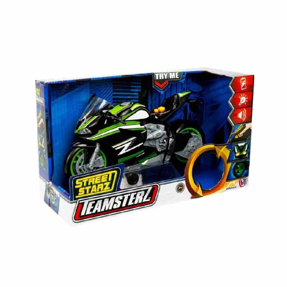 Teamsterz Lights & Sounds Green Racing Motorbike - TOYBOX Toy Shop