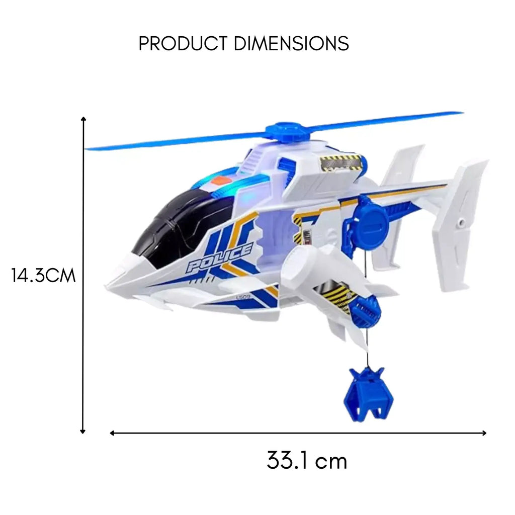 Teamsterz Mean Machines Light & Sounds Police Helicopter - TOYBOX Toy Shop