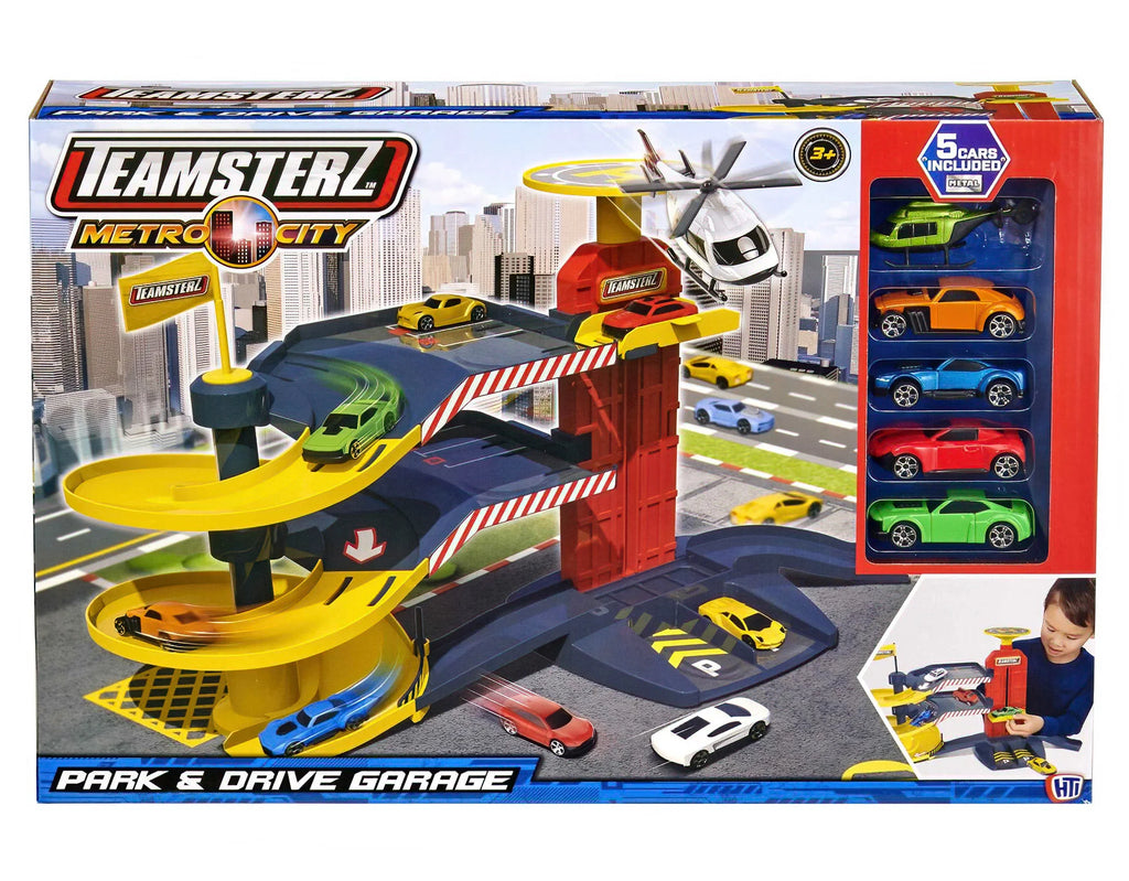 Teamsterz Park & Drive Garage Playset- Assorted - TOYBOX Toy Shop