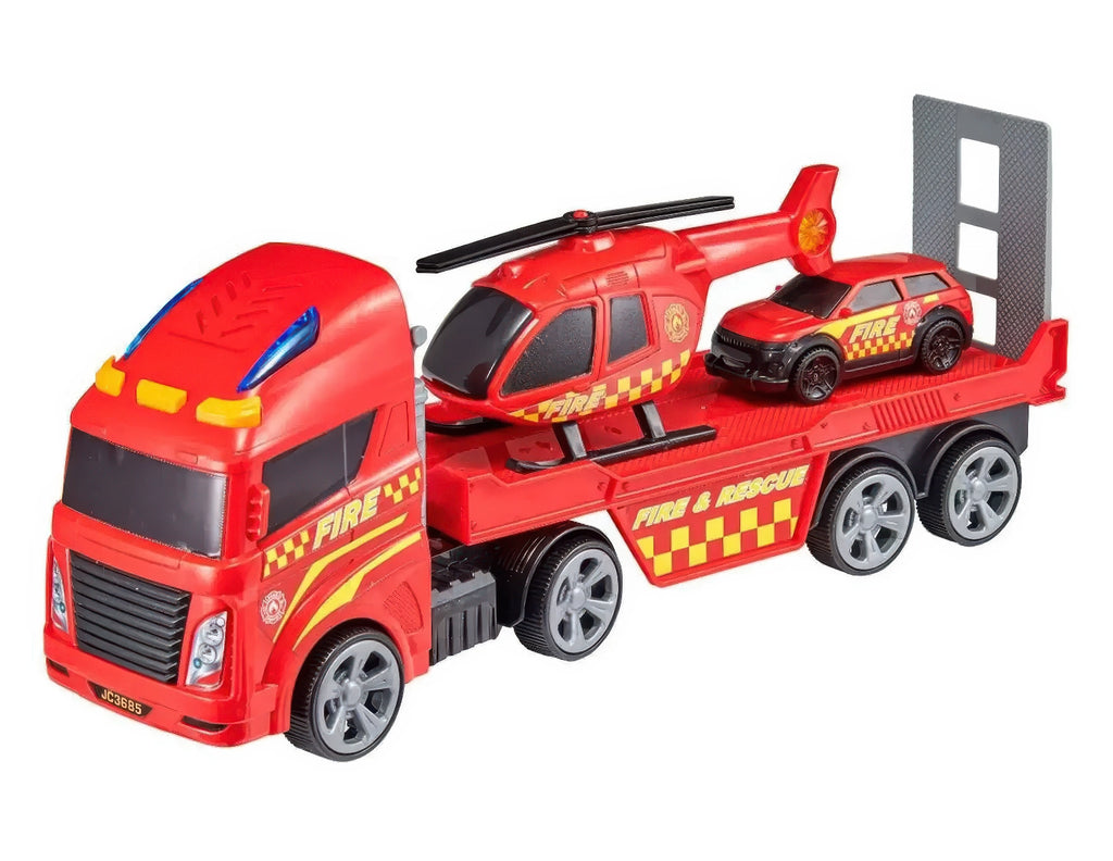 Teamsterz Small Fire Helicopter Transporter - TOYBOX Toy Shop