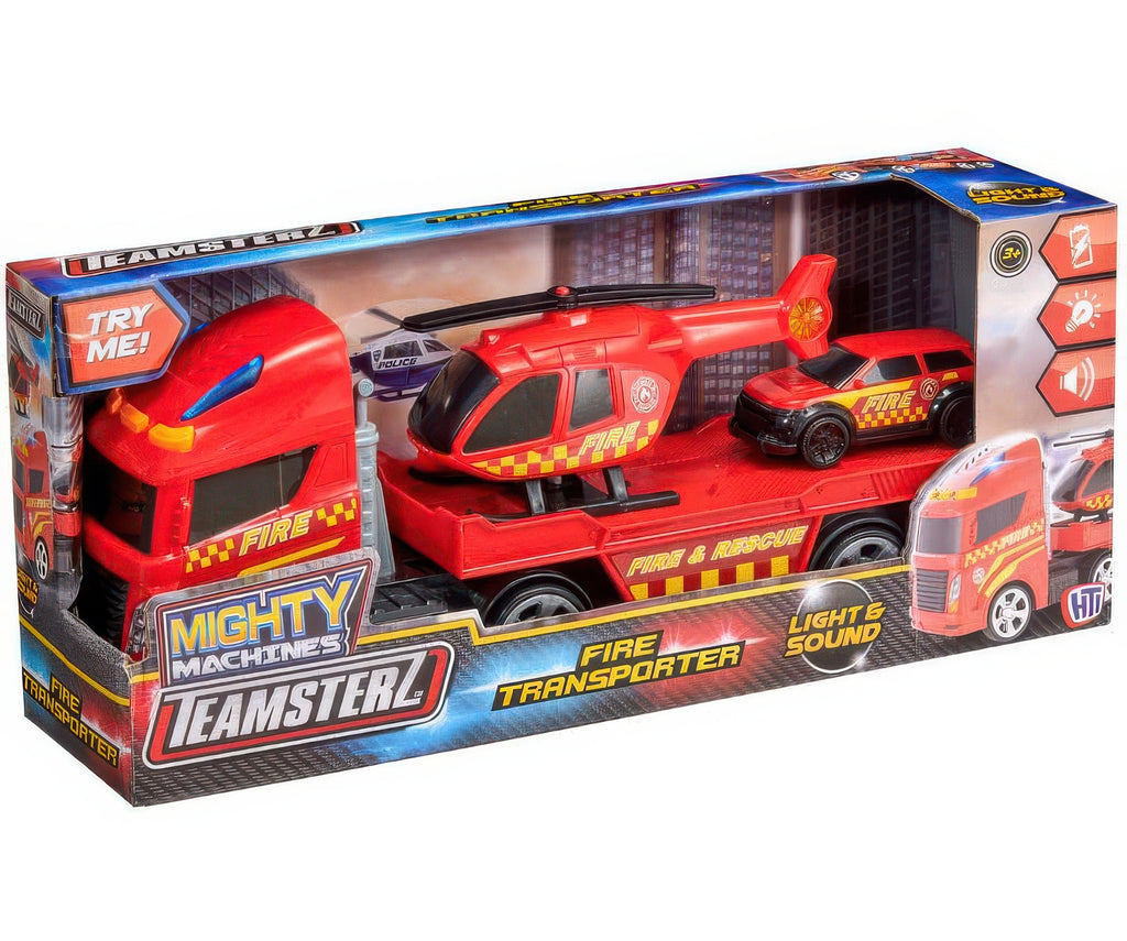 Teamsterz Small Fire Helicopter Transporter - TOYBOX Toy Shop